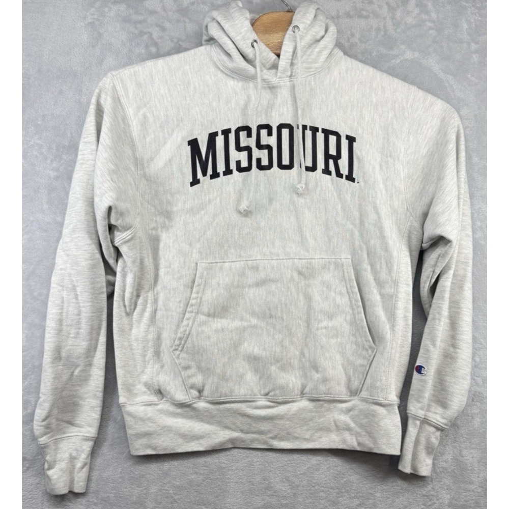 VTG Champion Reverse Weave Missouri Tigers Sweatshirt Hoodie Gray Men's M